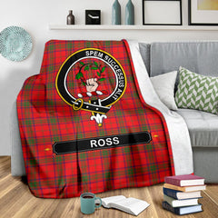 Ross Family Tartan Crest Blankets
