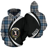 Napier Modern Tartan Crest Hoodie - Circle Style