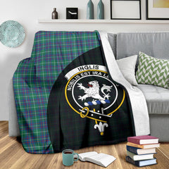 Inglis Ancient Tartan Crest Blanket Wave Style
