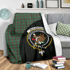 MacKinnon Hunting Ancient Tartan Crest Blanket Wave Style