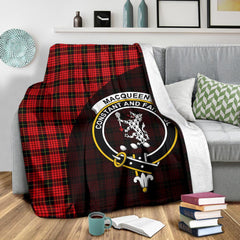 MacQueen Modern Tartan Crest Blanket Wave Style