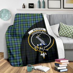 MacNeill of Barra Ancient Tartan Crest Blanket Wave Style
