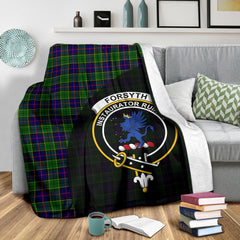 Forsyth Modern Tartan Crest Blanket Wave Style