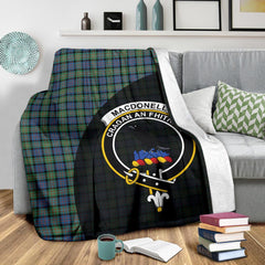 MacDonnell Of Glengarry Ancient Tartan Crest Blanket Wave Style