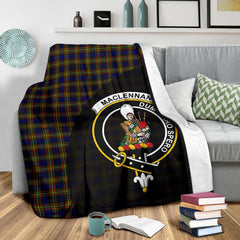 MacLellan Modern Tartan Crest Blanket Wave Style