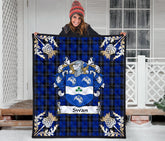 Swan Tartan Crest Premium Quilt - Gold Thistle Style SP