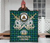 MacKenzie Ancient Tartan Crest Legend Gold Royal Premium Quilt SP