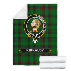 Kirkaldy Family Tartan Crest Blanket - 3 Sizes