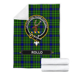 Rollo Family Tartan Crest Blankets