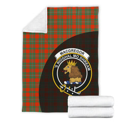 MacGregor Ancient Tartan Crest Blanket Wave Style