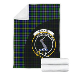 MacNeill of Barra Family Modern Tartan Crest Blanket