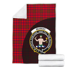 Murray of Tulloch Modern Tartan Crest Blanket Wave Style