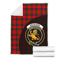 Nicolson Modern Tartan Crest Blanket Wave Style