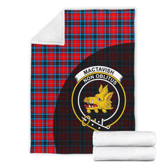 MacTavish Modern Tartan Crest Blanket Wave Style
