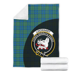 Lockhart Tartan Crest Blanket Wave Style