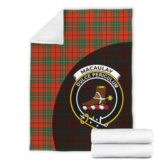 MacAulay Ancient Tartan Crest Blanket Wave Style