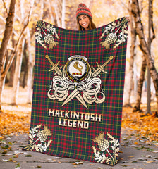 MacKintosh Hunting Modern Tartan Gold Courage Symbol Blanket - SP