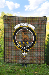 Scott Green Weathered Tartan Crest Quilt - SP