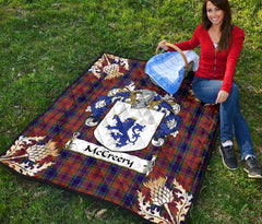 McCreery Tartan Crest Premium Quilt - Gold Thistle Style SP