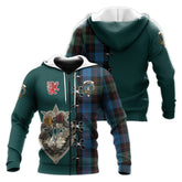 Guthrie Tartan Hoodie - Lion Rampant And Celtic Thistle Style