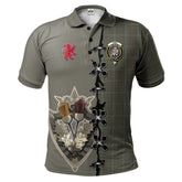 Haig Tartan Polo Shirt - Lion Rampant And Celtic Thistle Style