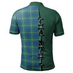 Hamilton Hunting Ancient Tartan Polo Shirt - Lion Rampant And Celtic Thistle Style