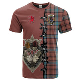 Hannay Dress Tartan T-shirt - Lion Rampant And Celtic Thistle Style