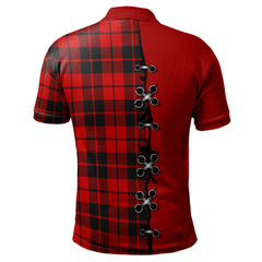 Hogg Tartan Polo Shirt - Lion Rampant And Celtic Thistle Style