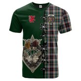 Innes Dress Tartan T-shirt - Lion Rampant And Celtic Thistle Style