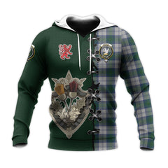 Lindsay Dress Tartan Hoodie - Lion Rampant And Celtic Thistle Style