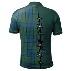 Lockhart Tartan Polo Shirt - Lion Rampant And Celtic Thistle Style
