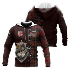 MacAlister of Skye Tartan Hoodie - Lion Rampant And Celtic Thistle Style