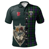 MacCallum Tartan Polo Shirt - Lion Rampant And Celtic Thistle Style