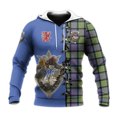 MacDonald Ancient Tartan Hoodie - Lion Rampant And Celtic Thistle Style
