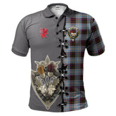 MacDonald Dress Ancient Tartan Polo Shirt - Lion Rampant And Celtic Thistle Style
