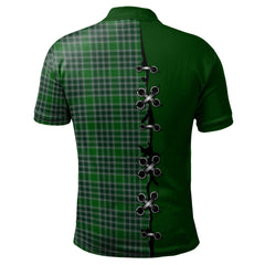 MacDonald Lord of the Isles Hunting Tartan Polo Shirt - Lion Rampant And Celtic Thistle Style