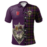 MacDonald Modern Tartan Polo Shirt - Lion Rampant And Celtic Thistle Style