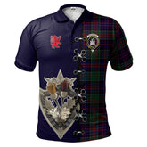 MacDonald of Clanranald Tartan Polo Shirt - Lion Rampant And Celtic Thistle Style