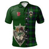 MacDonald of The Isles Tartan Polo Shirt - Lion Rampant And Celtic Thistle Style