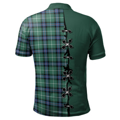 MacDonald of the Isles Hunting Ancient Tartan Polo Shirt - Lion Rampant And Celtic Thistle Style