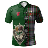 MacDuff Dress Tartan Polo Shirt - Lion Rampant And Celtic Thistle Style