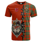 MacGregor Ancient Tartan T-shirt - Lion Rampant And Celtic Thistle Style