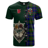 MacLeod of Harris Modern Tartan T-shirt - Lion Rampant And Celtic Thistle Style