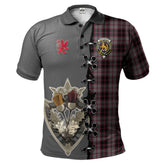 MacPherson Hunting Tartan Polo Shirt - Lion Rampant And Celtic Thistle Style
