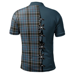 MacTavish Dress Tartan Polo Shirt - Lion Rampant And Celtic Thistle Style