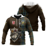 MacTavish Hunting Tartan Hoodie - Lion Rampant And Celtic Thistle Style