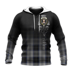 Menzies Black Dress Tartan Hoodie - Alba Celtic Style