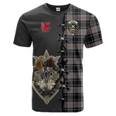Moffat Modern Tartan T-shirt - Lion Rampant And Celtic Thistle Style