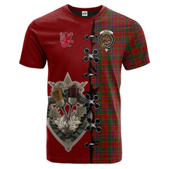 Munro Tartan T-shirt - Lion Rampant And Celtic Thistle Style