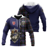 Nairn Tartan Hoodie - Lion Rampant And Celtic Thistle Style